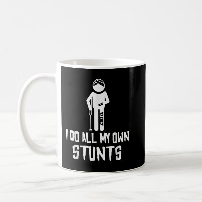 Mug Obtenez Bien Belle Jambe Blessée, Jambe Brisée Je  (Gauche)
