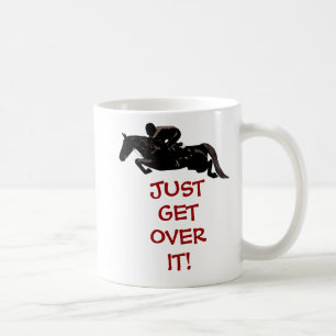 Mug Obtenez juste au-dessus de lui sauter de cheval