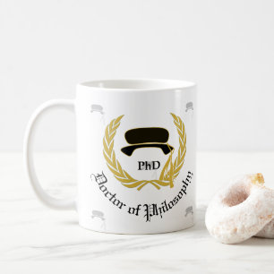 Mug Obtention du diplôme d'or de docteur degré de PhD