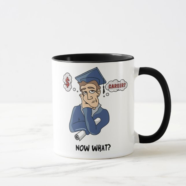 Mug Obtention du diplôme drôle (Droite)