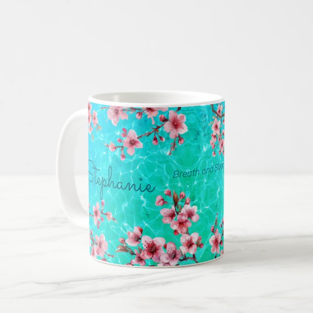 Mug Océan tropical de Cherry Blossom (Devant gauche)