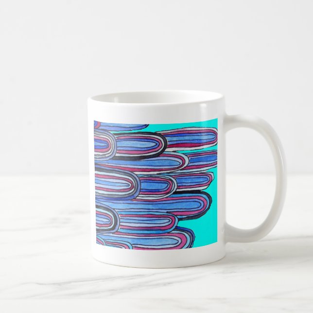 Mug Ocean Waves aqua blue pattern (Droite)