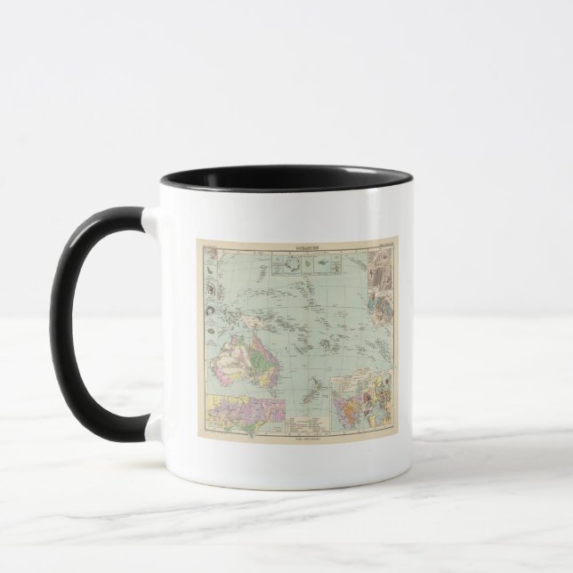 Mug Océanie - Carte Atlas de l'Océanie (Gauche)
