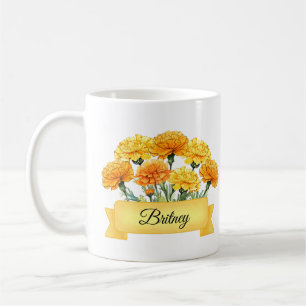 Mug Octobre Anniversaire Fleur Marigold
