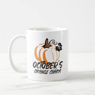 Mug Octobre Charme orange : Silhouet Citrouille captiv