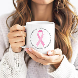 Mug Octobre est le Mois du Cancer du Sein Ruban Rose