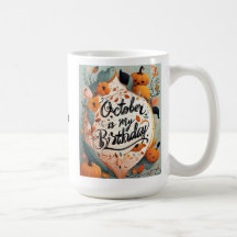 Octobre est ma typographie Citrouille d'anniversai