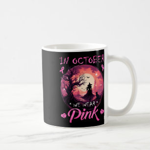 Mug Octobre Nous Portons Halloween Witch Cancer du sei
