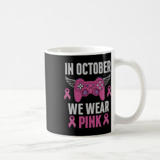 Mug Octobre Nous Portons Pink Breast Cancer Gamer Jeu 
