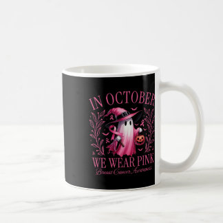 Mug Octobre Nous Portons Pink Ghost Witch Cancer du Se