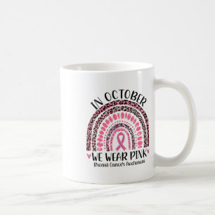 Mug Octobre Nous Portons Pink Leopard Cancer du Sein