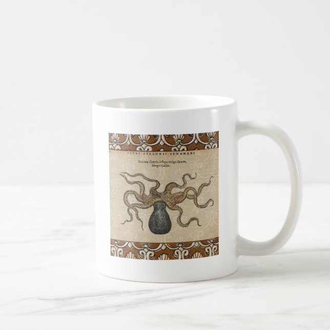 Mug Octopus Kraken Illustration Vintage (Droite)