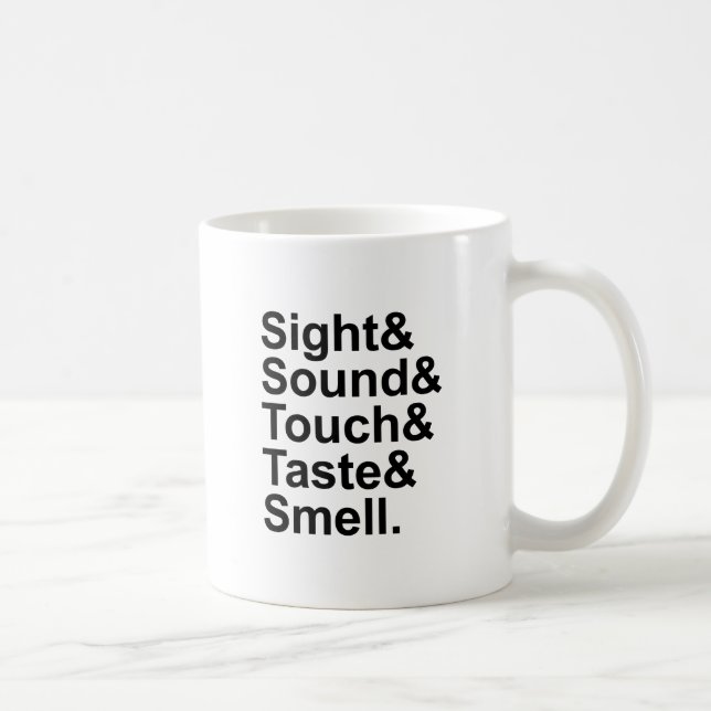 Mug Odeur de goût de toucher son de vue | Cinq sens (Droite)