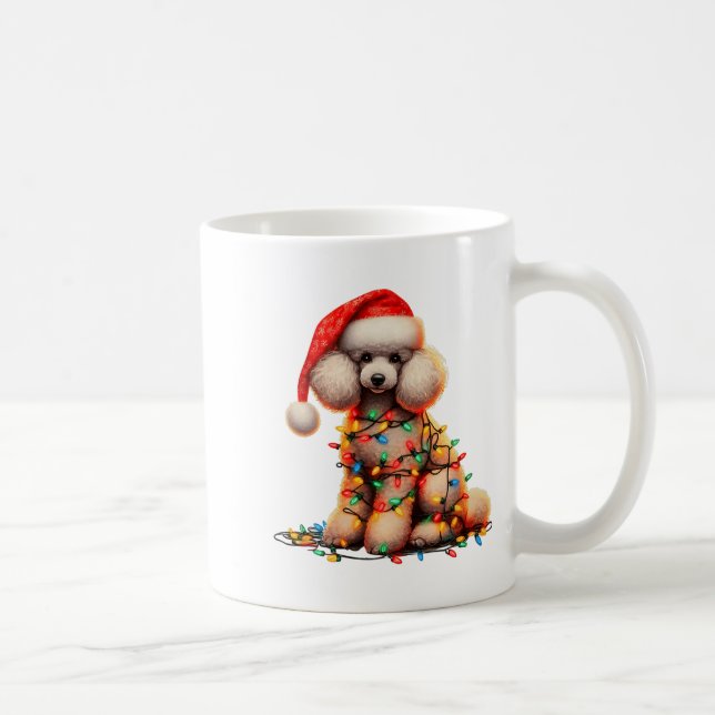 Mug Odle Dog Christmas Lights Santa Hat Dog Lover Prem (Droite)