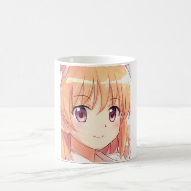 Mug Oeil de prune de fille aux cheveux gingembre Anime (Centre)