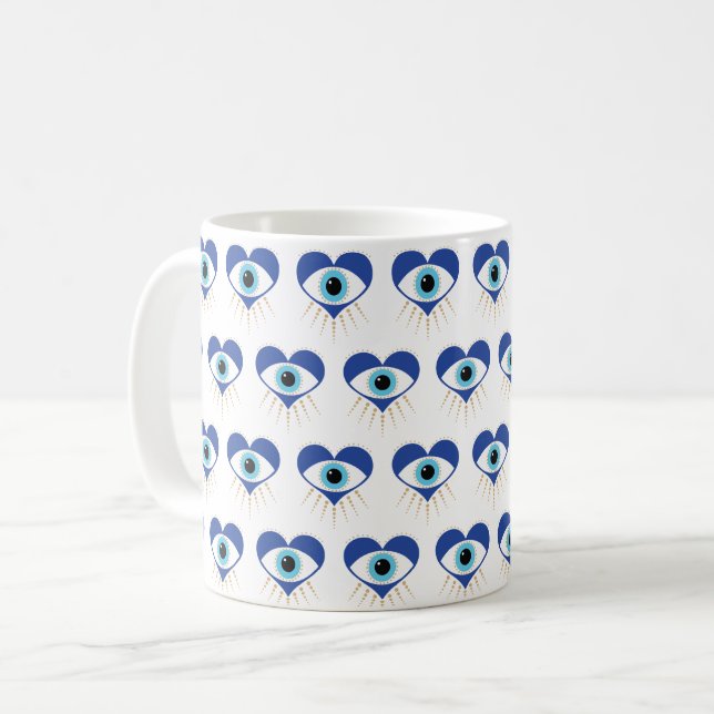 Mug Oeil mal grec du coeur (Devant gauche)
