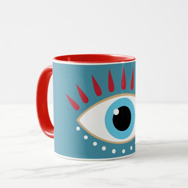 Mug Oeil rouge grec (Devant gauche)