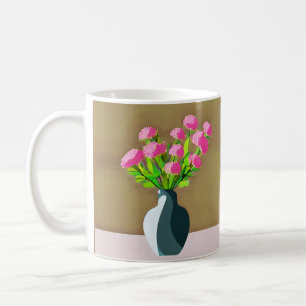 Mug Oeillets roses dans un vase Art moderne