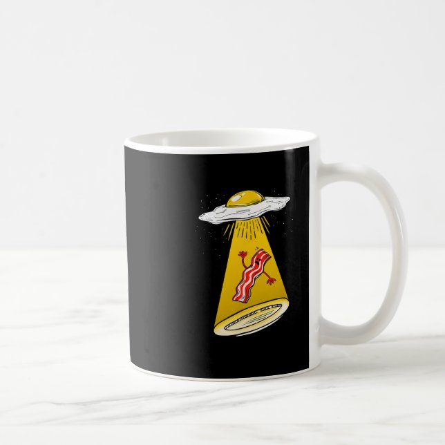 Mug Oeuf Abduction Bacon Amusant Alien Ufo Petit déjeu (Droite)