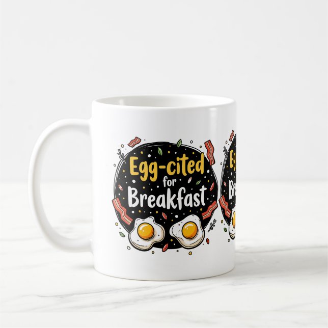 Mug Oeuf cité pour Breakfast Funny Foodie Pun Design (Gauche)