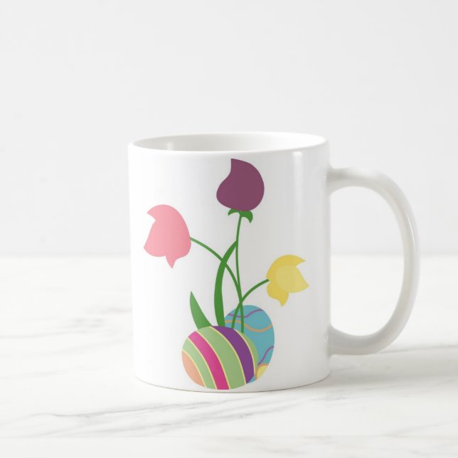 Mug Oeufs de Pâques aux fleurs de printemps (Droite)