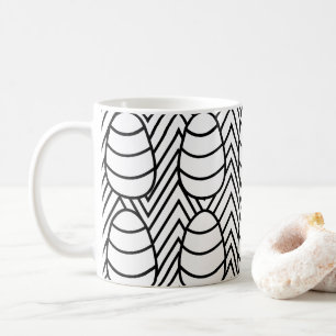 Mug Œufs de Pâques Chevron Rayures Joyeuses Pâques Mot