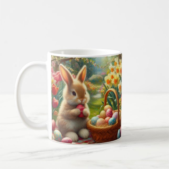 Mug Oeufs de Pâques et vacances de lapin (Gauche)