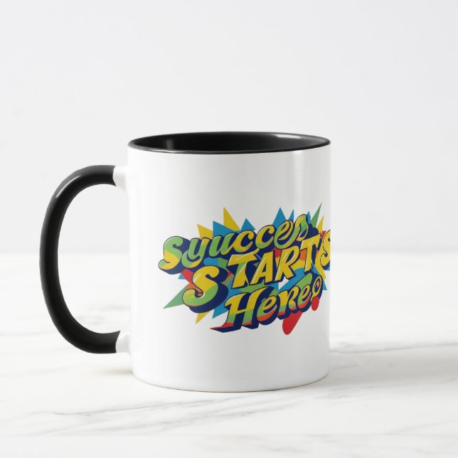 Mug "Oeuvre colorée d'ambition" (Gauche)