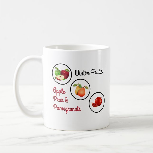 Mug Oeuvre d'Apple, de poire et de grenade (Gauche)