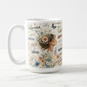 Mug Œuvre d'art à l'aquarelle affirmant les fleurs d'u