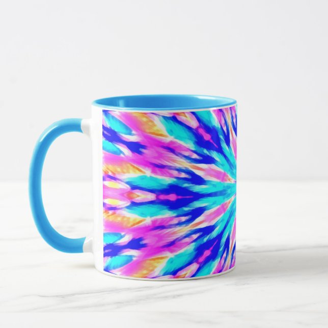 Mug oeuvre d'art mandala bleue (Gauche)