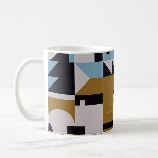 Mug OEuvre de composition Bauhaus réalisée avec l'ele  (Gauche)