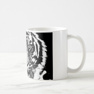 Mug OEuvre oculaire noir blanc Sumatra Bornéo Tiger