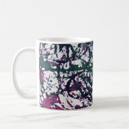 Mug Œuvres d'art en marbre violet, vert, rose