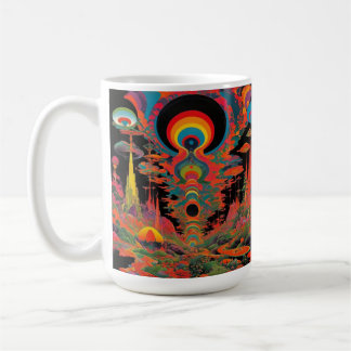 Mug Œuvres d'art rétro psychédéliques des années 1960 