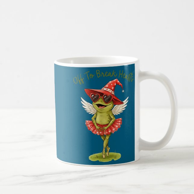 Mug Off To Break Hearts Funny Frog Valentines Women Gi (Droite)