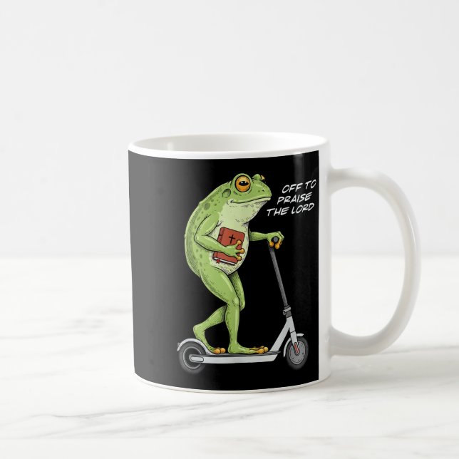 Mug Off To Praise D Lord Funny Frog Christian Meme  (Droite)