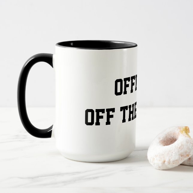 Mug "Officially Off The Record" Court Reporter Coffee (Avec donut)