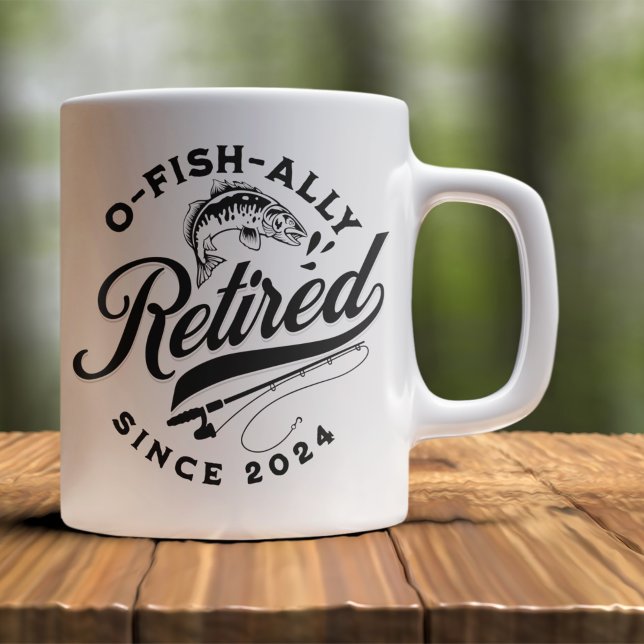Mug Ofishally Retired 2024 Funny Fishing (Créateur téléchargé)