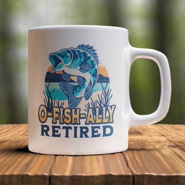 Mug Ofishally Retired Funny Fishing (Créateur téléchargé)