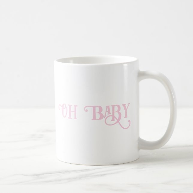 Mug Oh Baby Personnalisé Fille Rose (Droite)