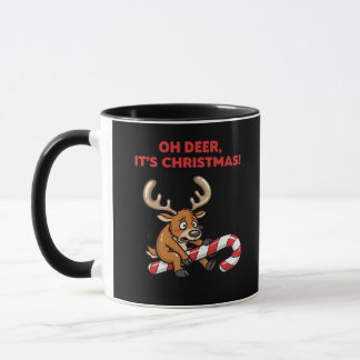 Mug Oh Deer Its Christmas Stressed Reindeer With Sweet