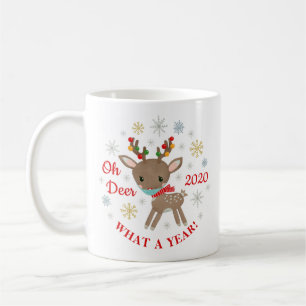 Mug Oh Deer Quel Rinder D'Un An Avec Le Masque Noël