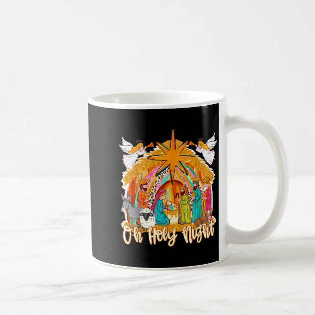 Mug Oh Holy Night Christian Nativity Scene Christmas R (Droite)