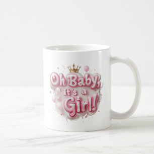 Mug "Oh mon bébé, c’est une fille !" Boug de révélatio