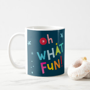 Mug OH QUELLE FUN PHOTO typographie moderne colorée