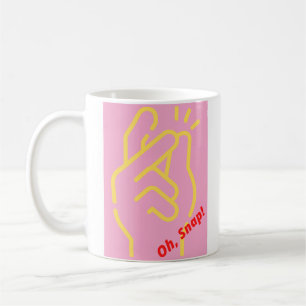 Mug Oh, Snap ! Musique rose et jaune