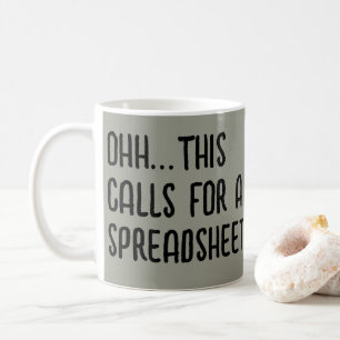 Mug Ohh cela nécessite une feuille de calcul, comptabl