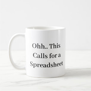 Mug Ohh cela nécessite une feuille de calcul, un compt