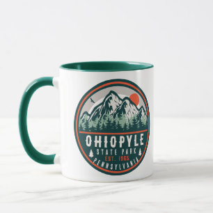 Mug Ohiopyle State Park Pennsylvania Retro Sunset